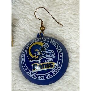 St Louis Rams Earrings. Super Bowl 2000